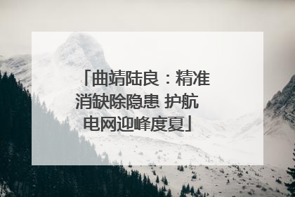 曲靖陆良：精准消缺除隐患 护航电网迎峰度夏