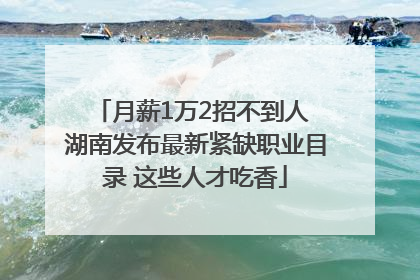 月薪1万2招不到人 湖南发布最新紧缺职业目录 这些人才吃香