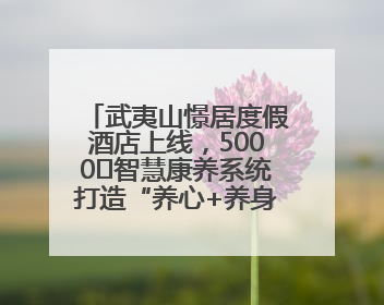 武夷山憬居度假酒店上线，5000㎡智慧康养系统打造“养心+养身”双重体验