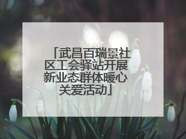 武昌百瑞景社区工会驿站开展新业态群体暖心关爱活动