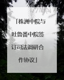 株洲中院与吐鲁番中院签订司法调研合作协议