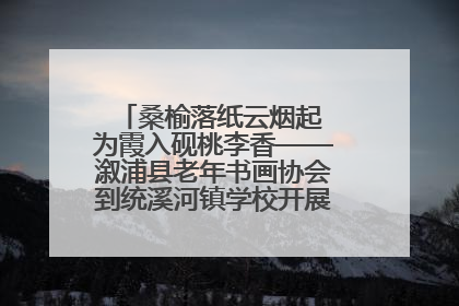 桑榆落纸云烟起 为霞入砚桃李香——溆浦县老年书画协会到统溪河镇学校开展书画进校园活动