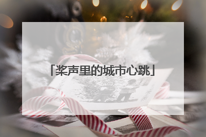 桨声里的城市心跳