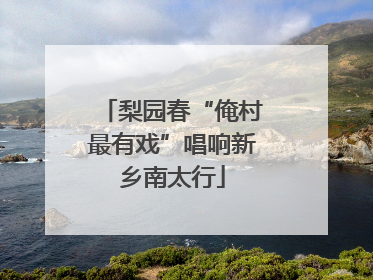 梨园春“俺村最有戏”唱响新乡南太行