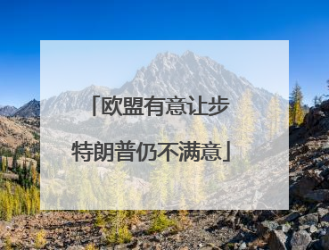 欧盟有意让步 特朗普仍不满意