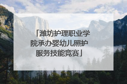 潍坊护理职业学院承办婴幼儿照护服务技能竞赛