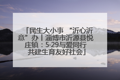 民生大小事 “沂心沂意”办丨淄博市沂源县悦庄镇：5·29与爱同行 共建生育友好社会