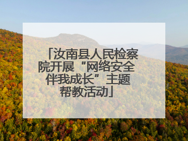 汝南县人民检察院开展“网络安全 伴我成长”主题帮教活动
