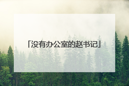 没有办公室的赵书记