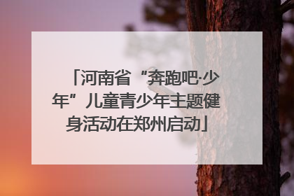 河南省“奔跑吧·少年”儿童青少年主题健身活动在郑州启动