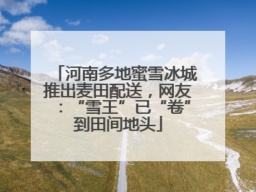 河南多地蜜雪冰城推出麦田配送，网友：“雪王”已“卷”到田间地头