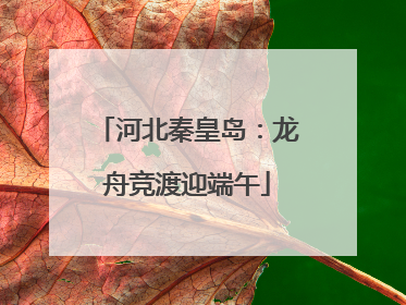 河北秦皇岛：龙舟竞渡迎端午