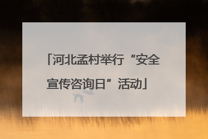 河北孟村举行“安全宣传咨询日”活动