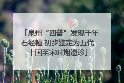 泉州“四普”发现千年石经幢 初步鉴定为五代十国至宋时期遗珍