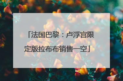 法国巴黎：卢浮宫限定版拉布布销售一空