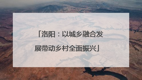 洛阳：以城乡融合发展带动乡村全面振兴