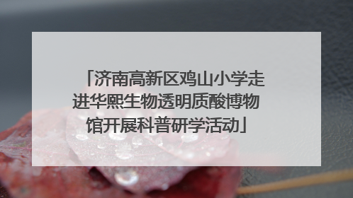 济南高新区鸡山小学走进华熙生物透明质酸博物馆开展科普研学活动