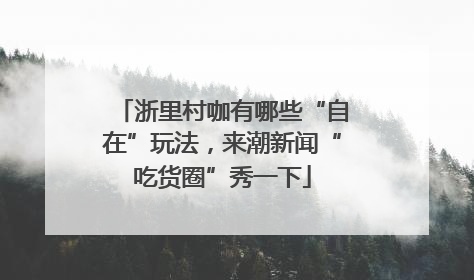 浙里村咖有哪些“自在”玩法，来潮新闻“吃货圈”秀一下