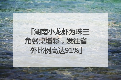 湖南小龙虾为珠三角餐桌增彩，发往省外比例高达91%