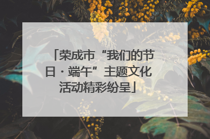荣成市“我们的节日・端午”主题文化活动精彩纷呈