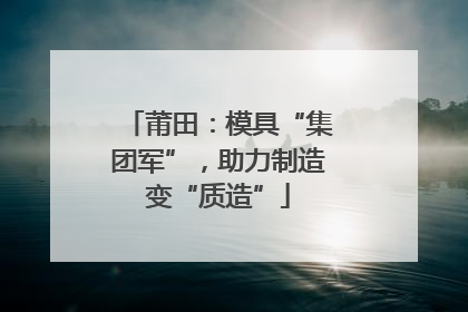 莆田：模具“集团军”，助力制造变“质造”