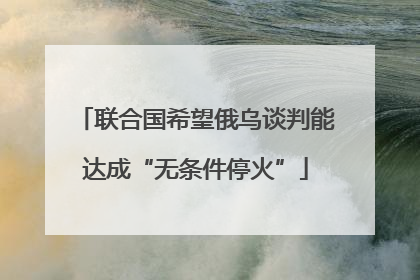 联合国希望俄乌谈判能达成“无条件停火”