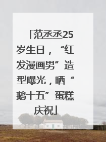 范丞丞25岁生日，“红发漫画男”造型曝光，晒“鹅十五”蛋糕庆祝