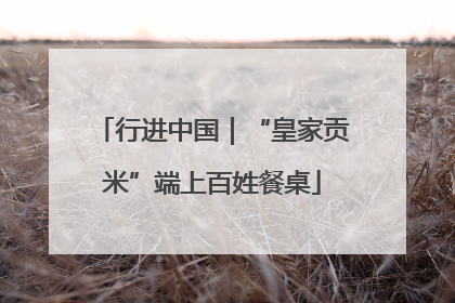 行进中国｜“皇家贡米”端上百姓餐桌
