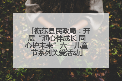 衡东县民政局：开展“润心伴成长 同心护未来”六一儿童节系列关爱活动