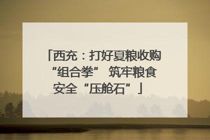 西充：打好夏粮收购“组合拳” 筑牢粮食安全“压舱石”