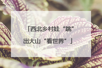 西北乡村娃“跳”出大山“看世界”
