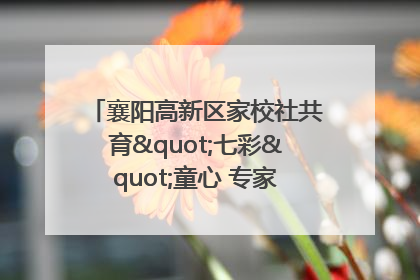 襄阳高新区家校社共育"七彩"童心 专家团支招智慧育儿