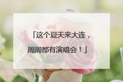 这个夏天来大连，周周都有演唱会！