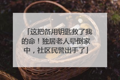 这把备用钥匙救了我的命！独居老人晕倒家中，社区民警出手了