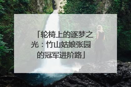 轮椅上的逐梦之光：竹山姑娘张园的冠军进阶路