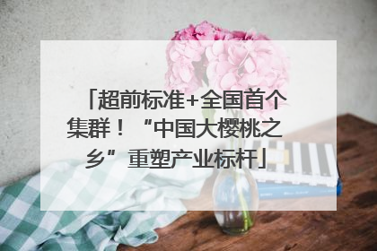 超前标准+全国首个集群！“中国大樱桃之乡”重塑产业标杆