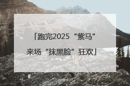 跑完2025“紫马” 来场“抹黑脸”狂欢