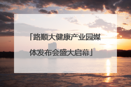 路顺大健康产业园媒体发布会盛大启幕