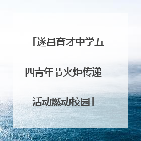 遂昌育才中学五四青年节火炬传递活动燃动校园