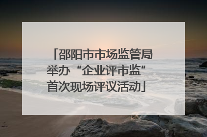 邵阳市市场监管局举办“企业评市监”首次现场评议活动