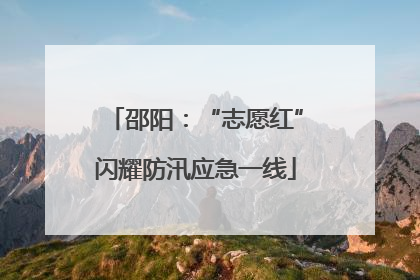 邵阳：“志愿红”闪耀防汛应急一线