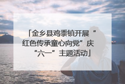 金乡县鸡黍镇开展“红色传承童心向党”庆“六一”主题活动