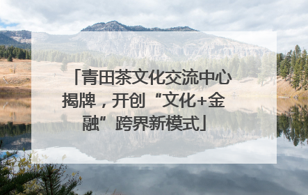 青田茶文化交流中心揭牌，开创“文化+金融”跨界新模式