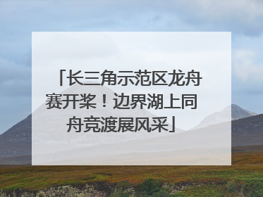 长三角示范区龙舟赛开桨！边界湖上同舟竞渡展风采