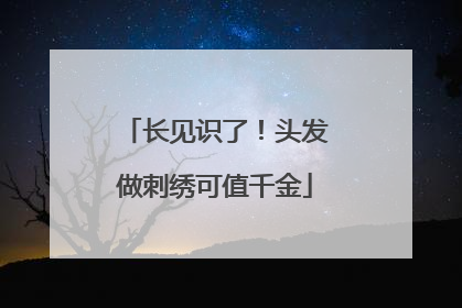 长见识了！头发做刺绣可值千金