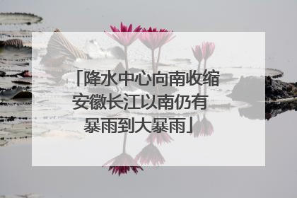 降水中心向南收缩 安徽长江以南仍有暴雨到大暴雨