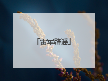雷军辟谣