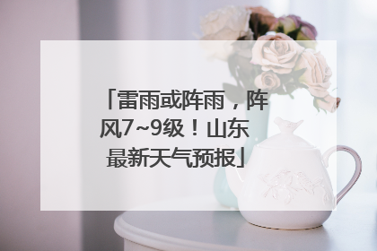 雷雨或阵雨，阵风7~9级！山东最新天气预报