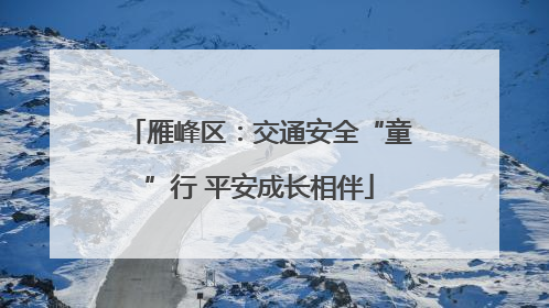 雁峰区：交通安全“童”行 平安成长相伴