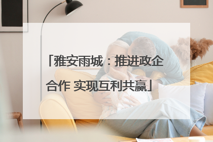 雅安雨城：推进政企合作 实现互利共赢
